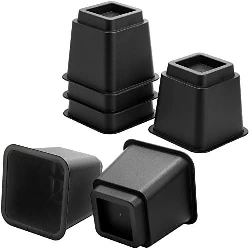 Okllen 6 Pack Bed Furniture Risers 5 Inch Heavy Duty Black ABS Plastic