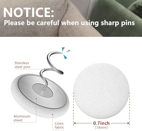MAICOBI Premium Flax linen Bed Skirt Pins