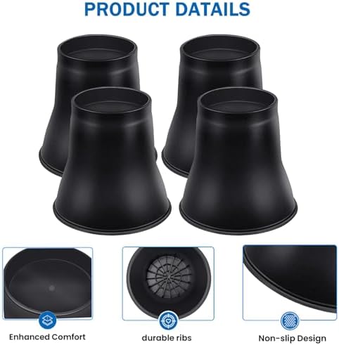 ANNKUT Bed Risers 6 Inch Heavy Duty 4 Pack