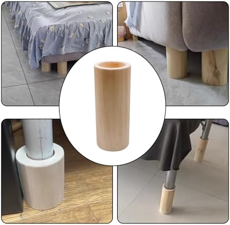 Antrader 4Pcs Round Bed Risers 6 Inch Height
