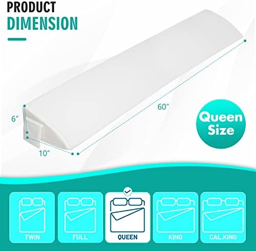 GOFLAME Queen Size Bed Wedge Pillow with Side Pocket