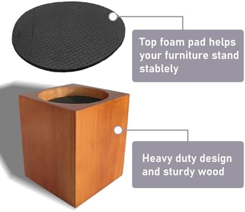 4-Inch Heavy-Duty Bed Risers