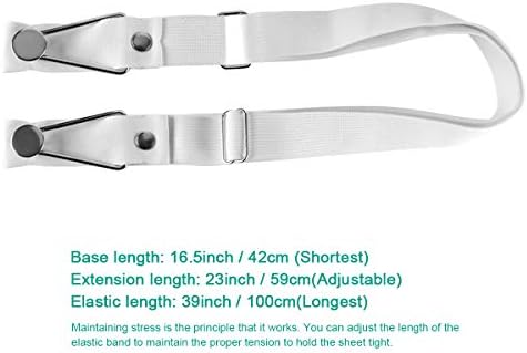 Adjustable Bed Sheet Holder Straps Secure Snap Closure for Fitted Sheets More Set of 4