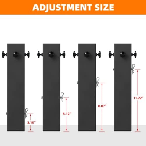 IREN introducer 4 Pack Super Heavy Carbon Steel Bed Risers Adjustable to 325181112 inches