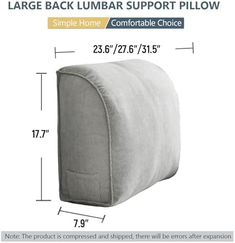 Extra Thick Sofa Back Pillow for Reading