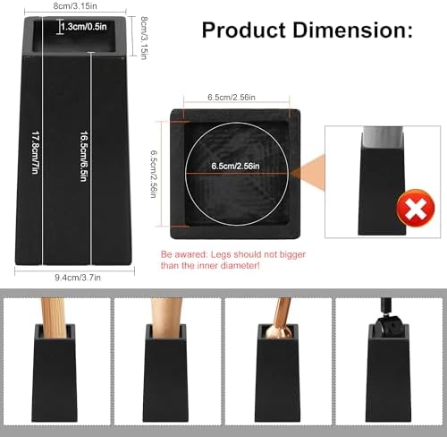 TQVAI Bed Risers - Durable Support for Sofa Desk Bed - Holds 2200 lbs with Non-Slip Pad