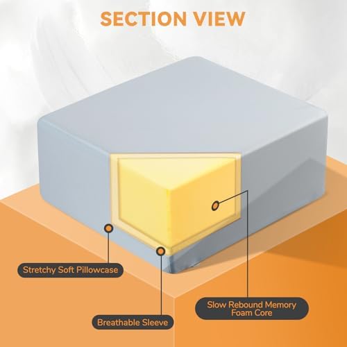 TopPure Cube Memory Foam Pillow for Side Sleepers