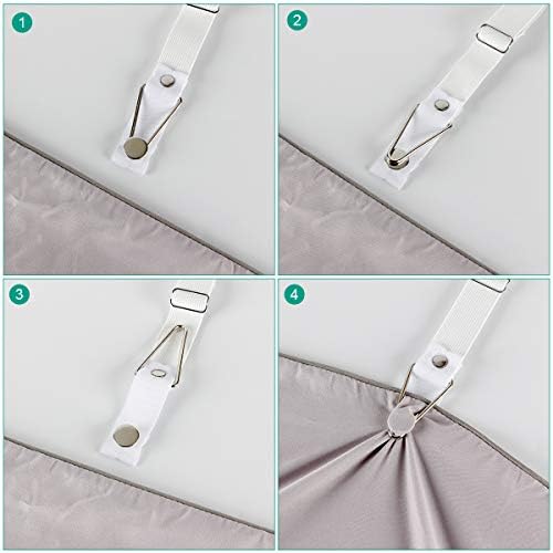 Adjustable Bed Sheet Holder Straps Secure Snap Closure for Fitted Sheets More Set of 4