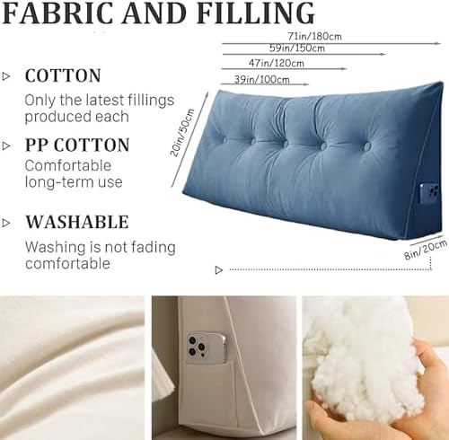 TESICA Wedge Pillow - Comfort Zone for Bed Sofa and Reading