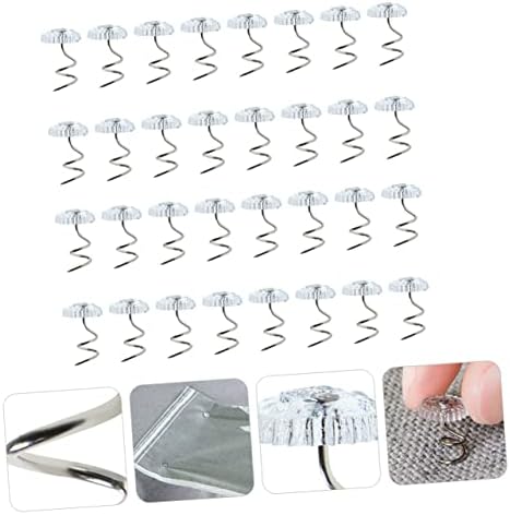 ABOOFAN 60Pcs Spiral Push Pins for Bed and Sofa Covers