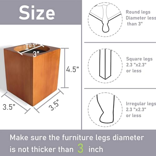 4-Inch Heavy-Duty Bed Risers