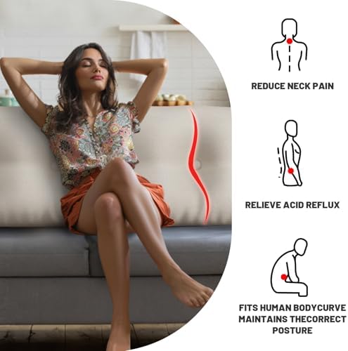 BayHomes - Custom Wedge Headboard Pillow for Sitting in Bed Ergonomic Design with Multiple Fabric Options