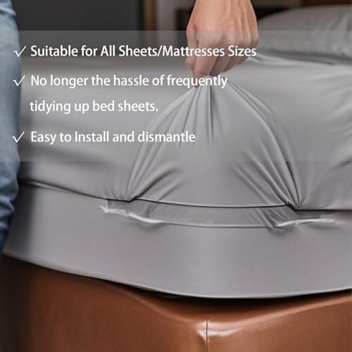 Locks Sheet Holder Set For Bedding 4Pcs Grey
