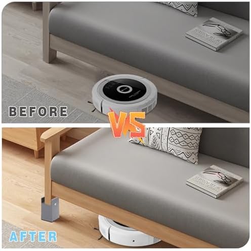 SEISSO Heavy-Duty 4-Piece Bed Risers Adjustable 4 Tall for 1000 lbs