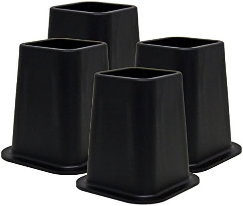Sturdy Bed Risers for Sofa Desk Couch Table Black by Kings Brand