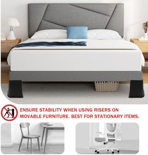 Sturdy Bed Risers 8-Inch Heavy Duty