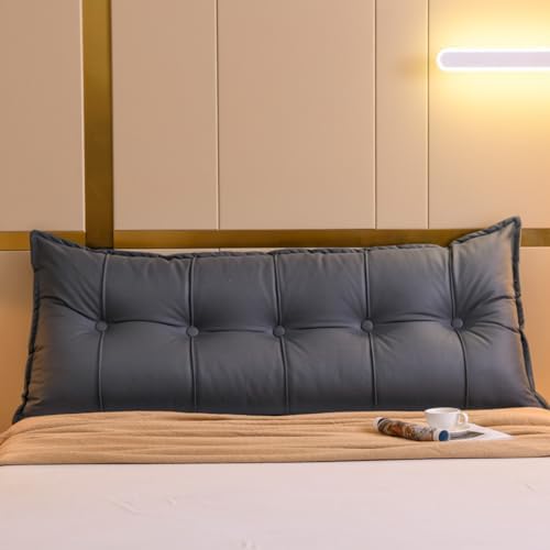 ZYANLING Headboard Wedge Pillow Leather Bedside Backrest Pillow for Bed Sofa Reading FullKingQueenSingle