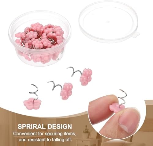 PATIKIL 200 Pcs Upholstery Twist Pins Pink