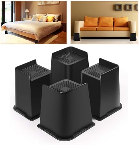 6-Inch Heavy-Duty Bed Risers for Sofa Desk and more