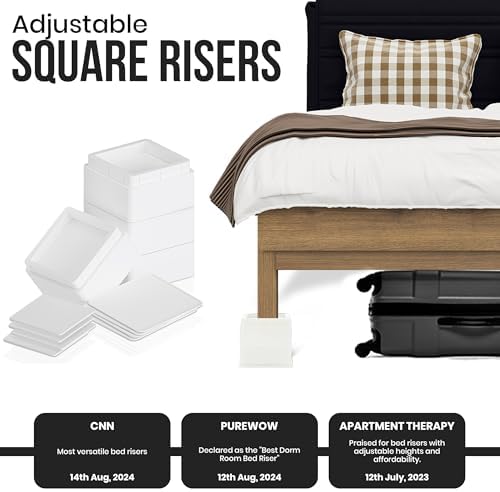 Utopia Bedding Bed Risers 2 Inch Pack of 8