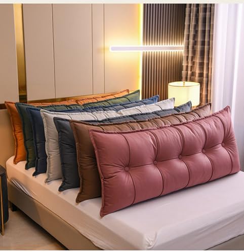 ZYANLING Headboard Wedge Pillow Leather Bedside Backrest Pillow for Bed Sofa Reading FullKingQueenSingle