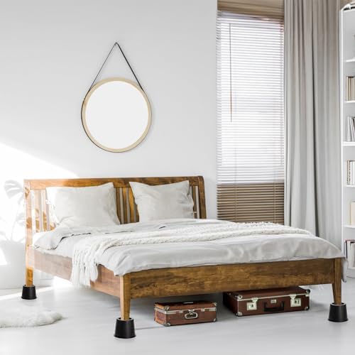 6-Piece Bed Risers Set with Non-Slip Foam Pads
