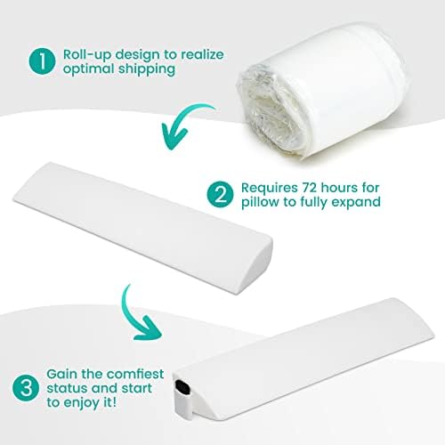 Go flame Expandable Bed Gap Filler Full Size Headboard Pillow for reading sleeping 7 Max Gap