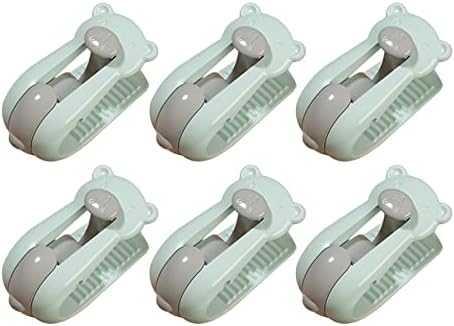 Suxgumoe Bear-shaped Duvet Cover Clips 6PCS Anti-Slip Quilt Fastener No Need for Pins Green