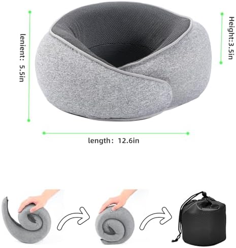 Premium Memory Foam Travel Pillow for Comfort on the Go