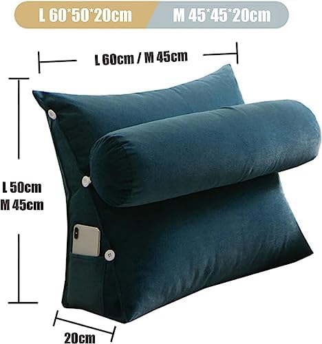 COZMAX Adjustable Triangular Bed Wedge Pillow Back Support Cushion with Removable Washable Cover