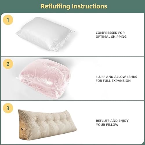 Contoured Headboard Wedge Pillow for Support and Comfort