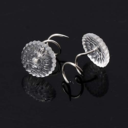 50 Pcs Transparent Head Twist Pins for Upholstery Repair