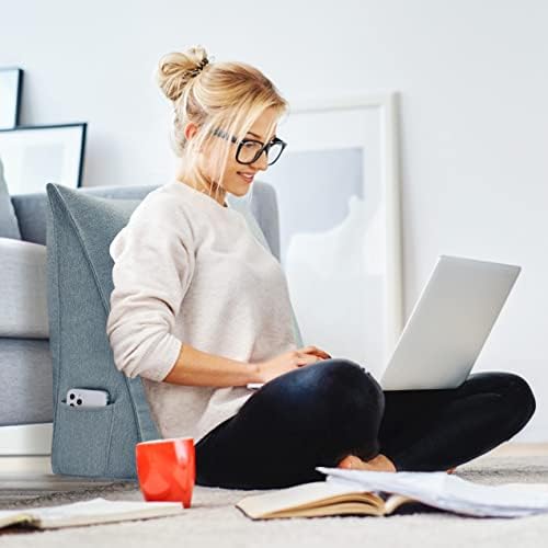 Gray Ergonomic Lumbar Support Pillow for Bed Rest Reading or Side Lying Premium 24x8x20 Your Best Choice