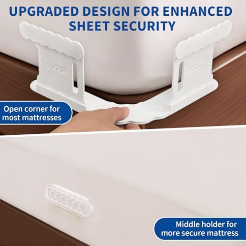 Alwenid Bed Sheet Holder with Slide Lock Straps