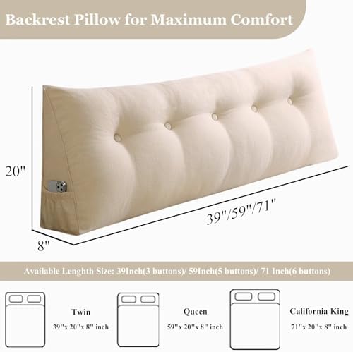 VClife Wedge Headboard Pillow Relaxing Durable