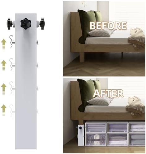 4-Piece Metal Dorm Bed Risers 23 Diameter Riser for College Dorm