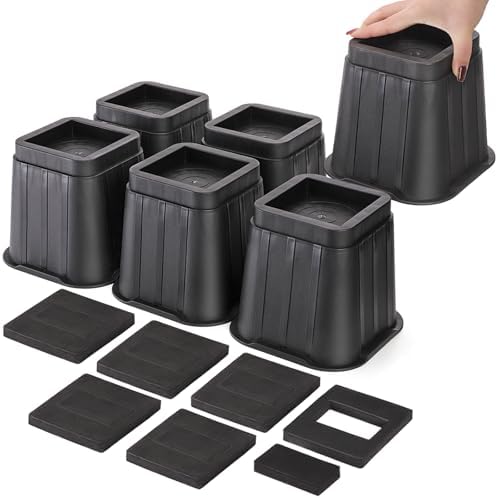 Coloch Bed Riser - 5-Inch Heavy Duty Stacker Multifunctional with 6 Pairs