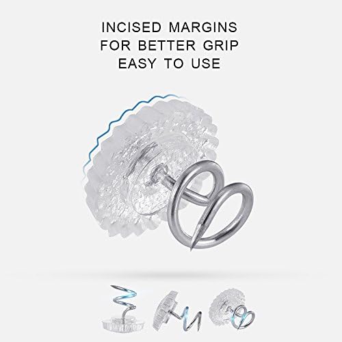 Powerful 50 Pcs Clear Heads Bed Skirt Twist Pins 50Pcs Bed Skirt Sofa Cushion Slip Cover Fixes Firmly Without Damage