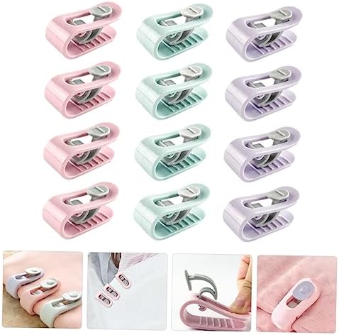 12-Piece Quilt Cover Clips for Organization and Comfort