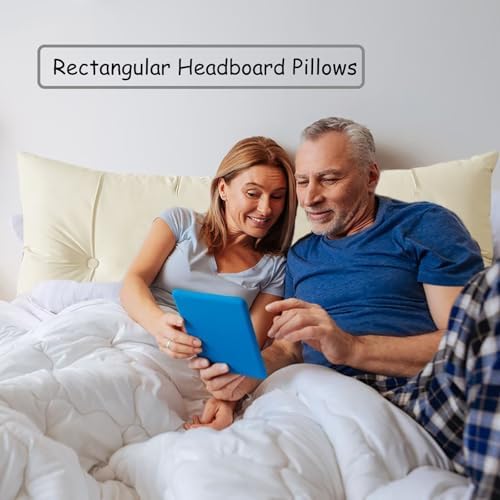 TESICA Headboard Pillow - Rectangle Bedding for Reading Relaxation