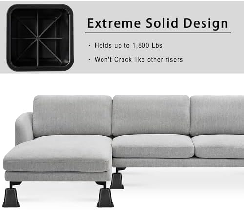 6-Inch Heavy-Duty Bed Risers