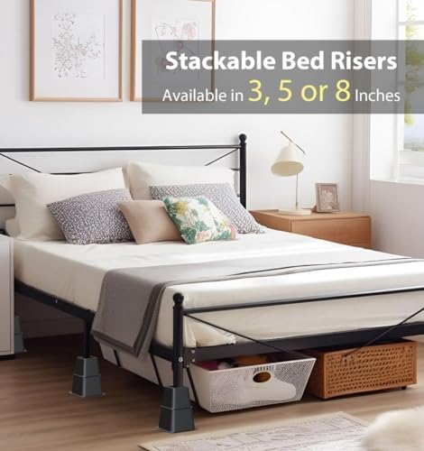 TomGear 8-inch Bed risers - Heavy Duty Stackable
