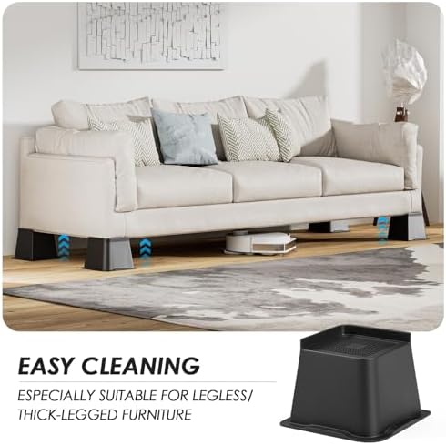 Premium 4-Inch PP Bed Risers - Heavy Duty and Slip-Resistant for Home and Office furniture