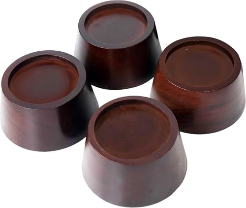 bed risers Premium Pine Wood Support 2 Inch Lift Heavy-Duty Dark Brown