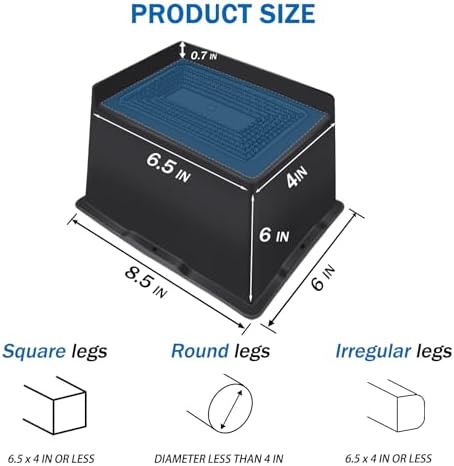AnnCut 6-inch Bed Risers Heavy Duty