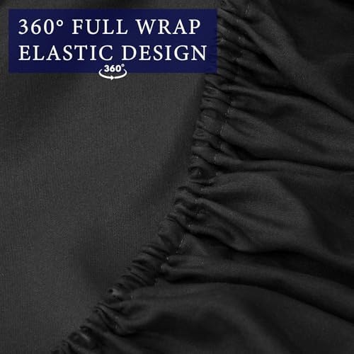 AEHISDHIE Extra Deep Pocket Air Mattress Sheets for Inflatable Mattresses Twin Set Black