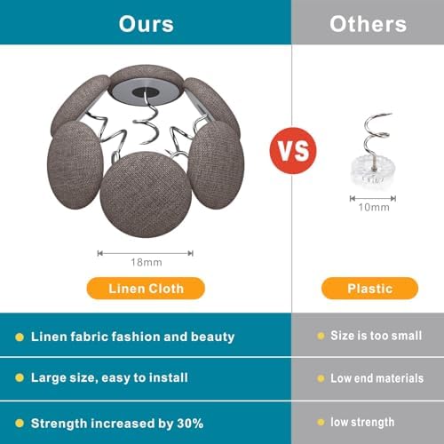 MAICOBI Bed Skirt Pin - linen wrapped twist pin for bed sofa upholstered furniture