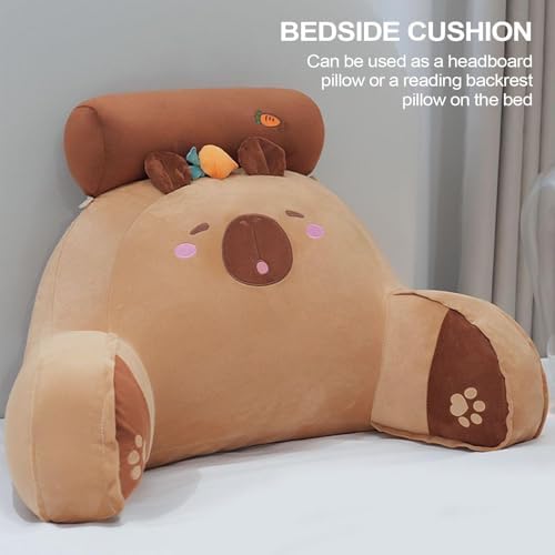 Cute Capybara Reading Pillow Bed Rest Pillow