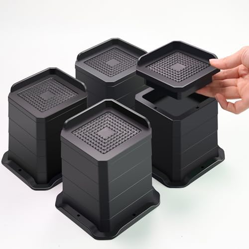 Sturdy Bed Risers - Adjustable Noise-Free Reliable for Sofa Desks More
