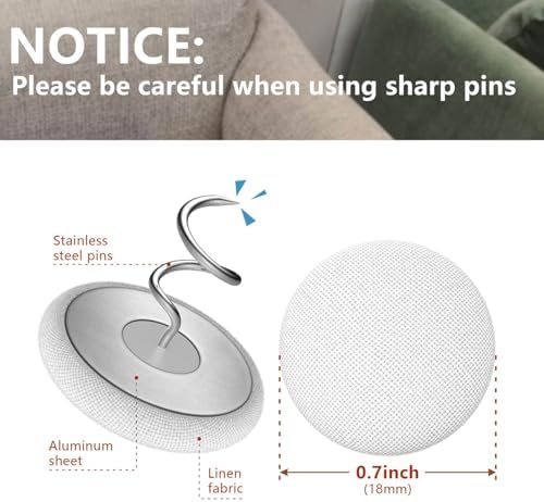 Linen Fabric Twist Pins 8 Colors - Bed Skirt Upholstery Pins